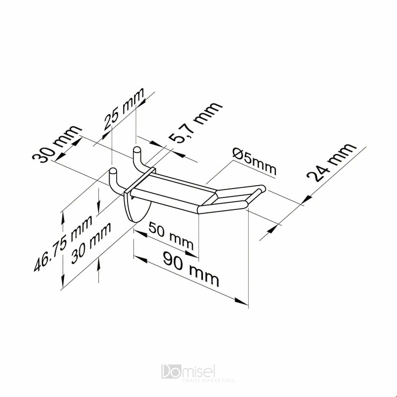 Polne kljukice z nosilcem za cenovke in za perforirane stene