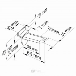 Plastična polna lamelna kljukica z nosilcem za ceno - 50/100/150/200/250 mm