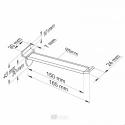 Plastična polna lamelna kljukica z nosilcem za ceno - 50/100/150/200/250 mm