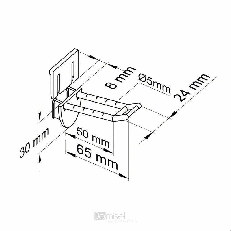 Platična dvojna za zatikanje kljukica s proti vlommilno sponko - 50/100/150/200/250