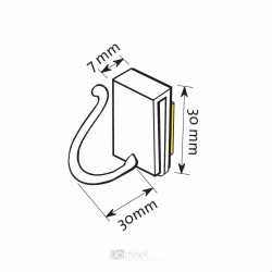 Plastična enojna samolepilna bela kljukica za kupone/cene