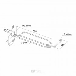 Kovinske dvojne kljukice "bull horn"