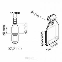 PLASTIČNE CENOVKE - ZA DVOJNE KLJUKICE - VEČ VELIKOSTI - PROZORNA