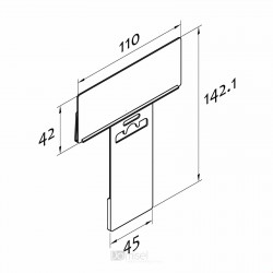 PLASTIČNA CENOVKA - ZA KLJUKICE - 40 X 110 MM