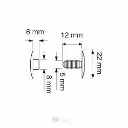 Nastavljiv vijak - 22 mm (AB 22)