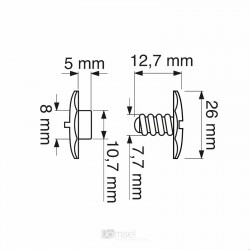 Nastavljive plastične kovice - 26 mm (RAB 26)