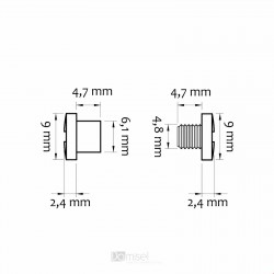 9 mm "Push" vijak za enkratno uporabo
