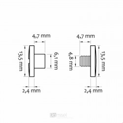 Prozoren 13.5 mm "Push" vijak