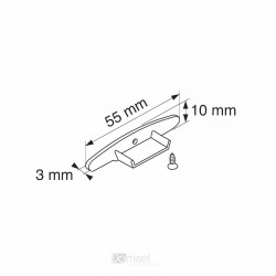 Platičen čep za aluminijast profil