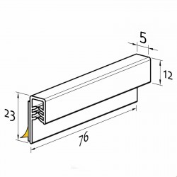 Samolepilne prijemalke za 5 mm debele komunikacije - 76 mm