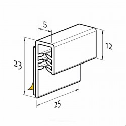 Samolepilne prijemalke za 5 mm debele komunikacije - 25 mm