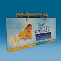 polična knjižica - za prikaz komunikacij/kartic  - 210 x 100 mm