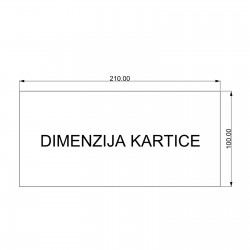 polična knjižica - za prikaz komunikacij/kartic  - 210 x 100 mm