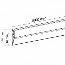 PVC "klik" profil za plakate - 1000 mm