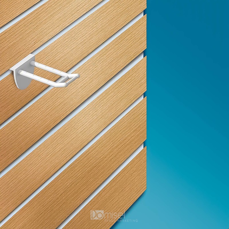 Plastična dvojna lamelna kljukica z nosilcem za ceno - 50/100/150/200/250 mm