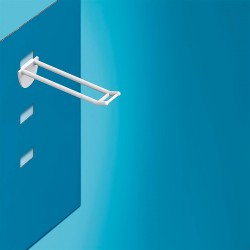 Plastična dvojna za zatikanje kljukica z nosilcem za ceno