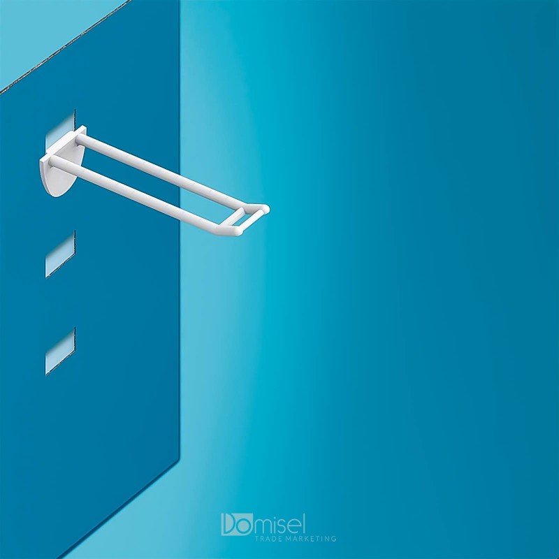 Plastična dvojna za zatikanje kljukica z nosilcem za ceno