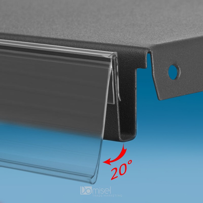 Censka letvica - za police - bela - ekstrudirana - V60 D1000